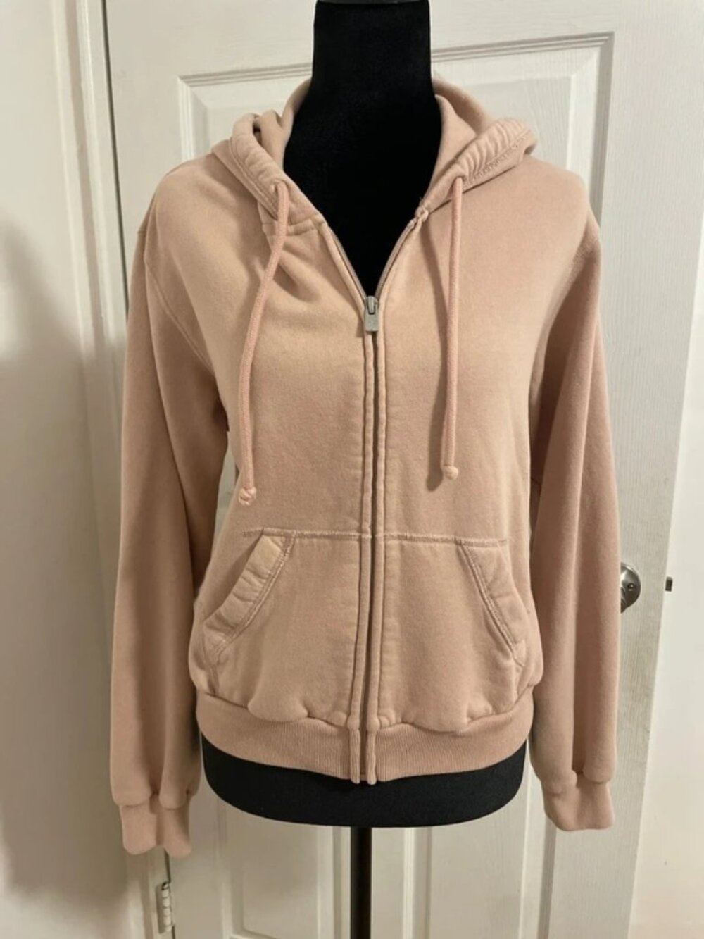 Hollister Womenβs Pink Full Zip Hoodie Sweater XXS